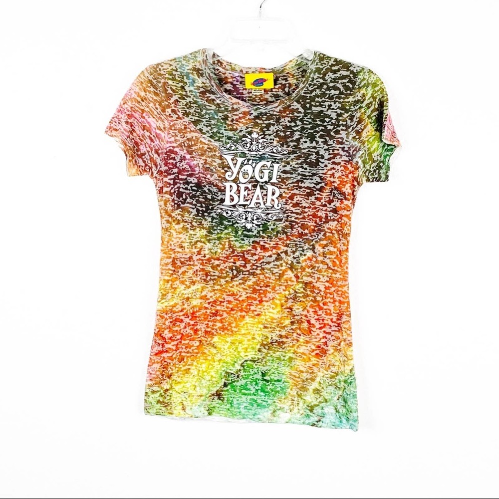 Hanna Barbers Vintage Tye Dye Yogi Bear Top, Size Medium